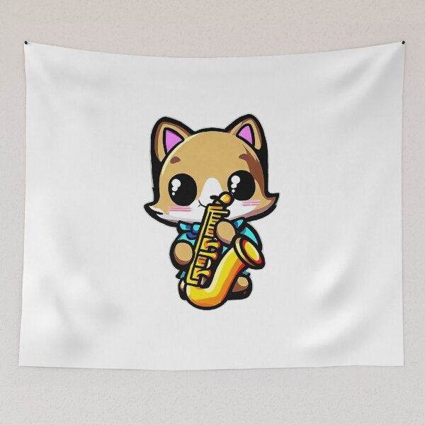 Item preview, Groovy Cat Sax Melody designed and sold by Pixel4Art.