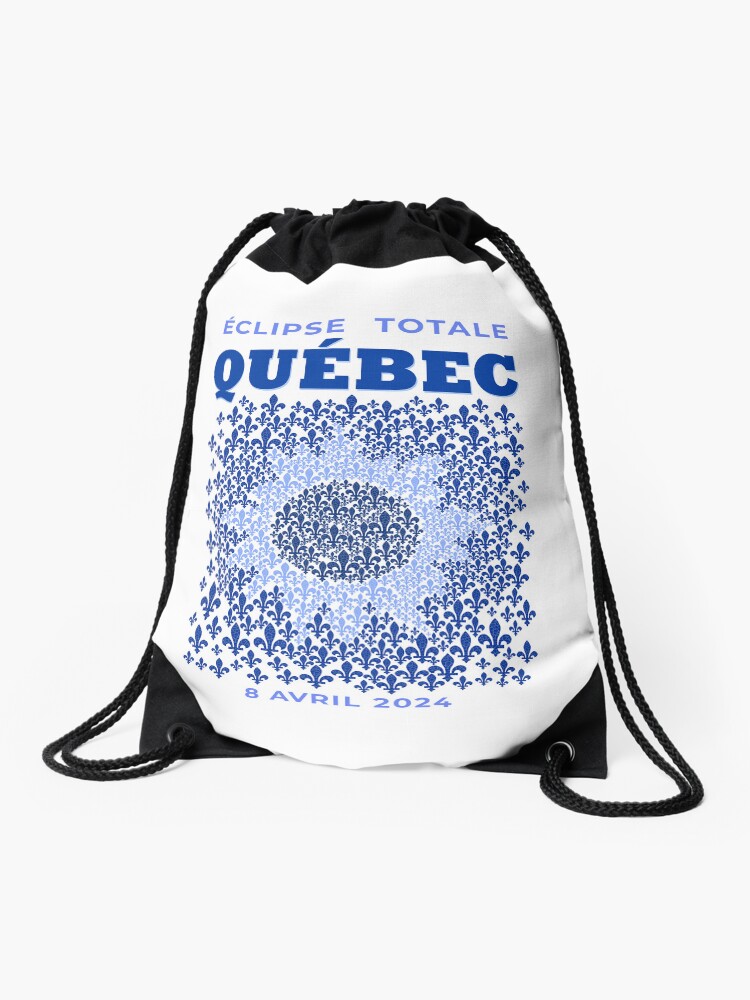 Thumbnail 1 of 3, Drawstring Bag, Quebec 2024 Total Eclipse designed and sold by Eclipse2024.