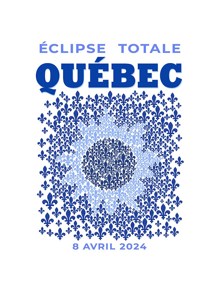 Thumbnail 3 of 3, Drawstring Bag, Quebec 2024 Total Eclipse designed and sold by Eclipse2024.