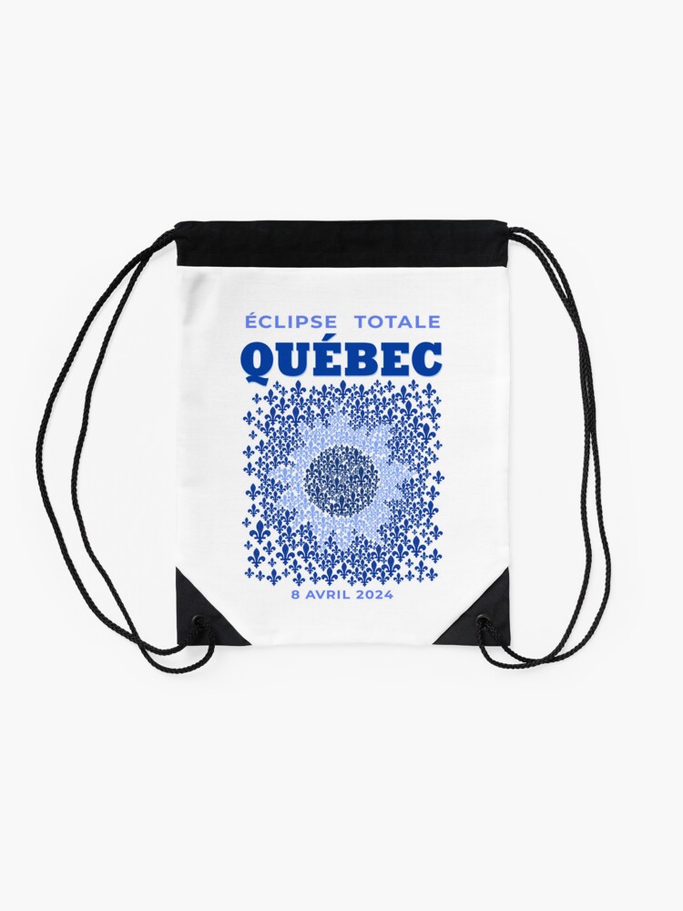 Thumbnail 2 of 3, Drawstring Bag, Quebec 2024 Total Eclipse designed and sold by Eclipse2024.
