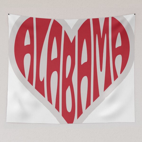 Item preview, Alabama heart graphic design art print designed and sold by dcrc.