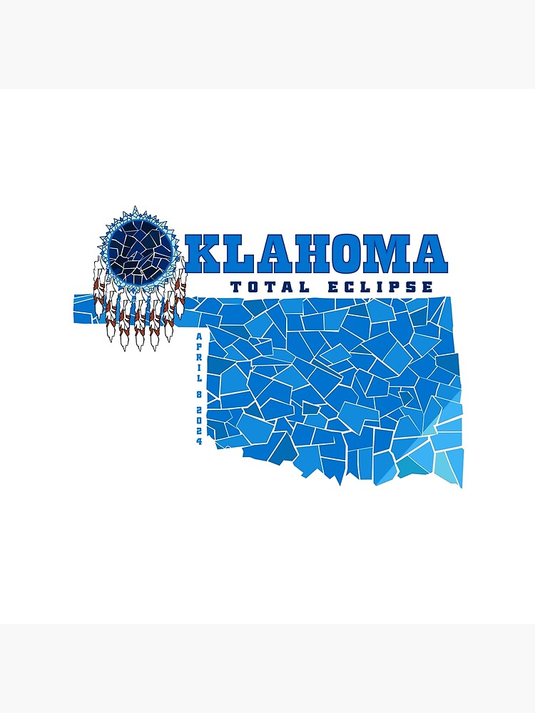 Thumbnail 4 of 4, Pillow, Oklahoma 2024 Total Eclipse designed and sold by Eclipse2024.