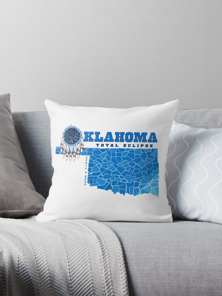 Thumbnail 1 of 4, Pillow, Oklahoma 2024 Total Eclipse designed and sold by Eclipse2024.