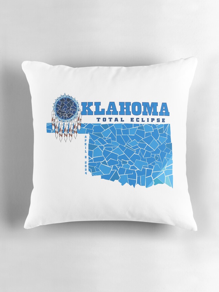 Thumbnail 3 of 4, Pillow, Oklahoma 2024 Total Eclipse designed and sold by Eclipse2024.
