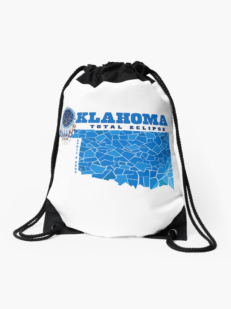 Thumbnail 1 of 3, Drawstring Bag, Oklahoma 2024 Total Eclipse designed and sold by Eclipse2024.