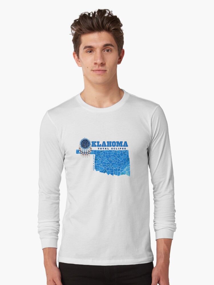 Thumbnail 1 of 5, Long Sleeve T-Shirt, Oklahoma 2024 Total Eclipse designed and sold by Eclipse2024.
