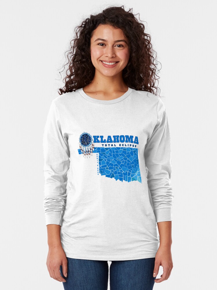 Thumbnail 2 of 5, Long Sleeve T-Shirt, Oklahoma 2024 Total Eclipse designed and sold by Eclipse2024.