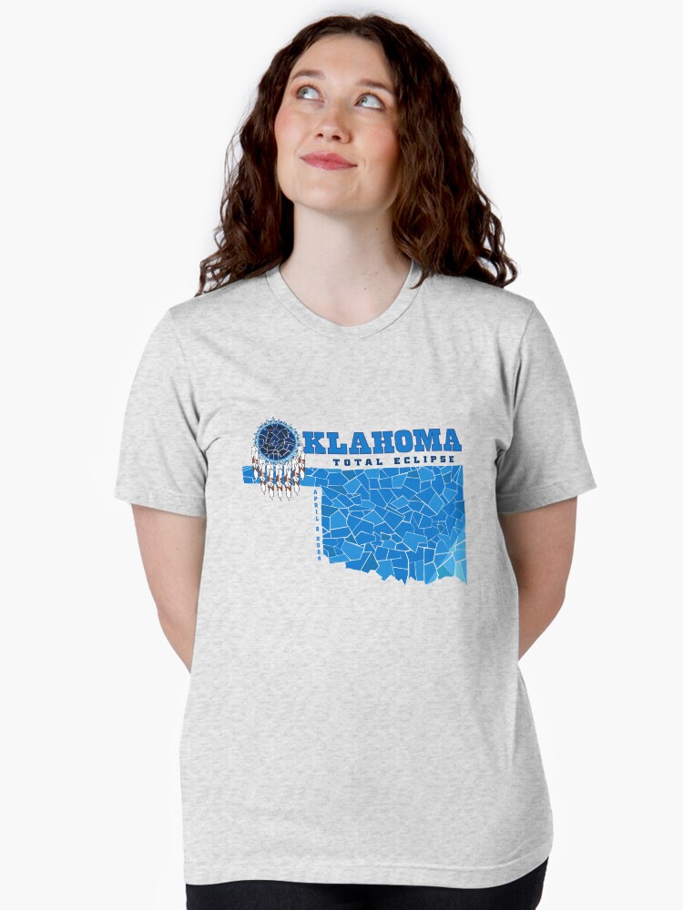 Thumbnail 2 of 7, Tri-blend T-Shirt, Oklahoma 2024 Total Eclipse designed and sold by Eclipse2024.