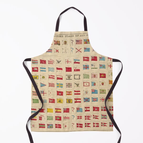 Item preview, Vintage Map of Maritime Flags of All Nations of The World (1851) designed and sold by BravuraMedia.