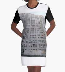 Condominium, New York, Manhattan, Brooklyn, New York City, architecture, street, building, tree, car,   Graphic T-Shirt Dress