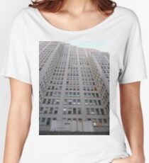 Condominium, New York, Manhattan, Brooklyn, New York City, architecture, street, building, tree, car,   Women's Relaxed Fit T-Shirt