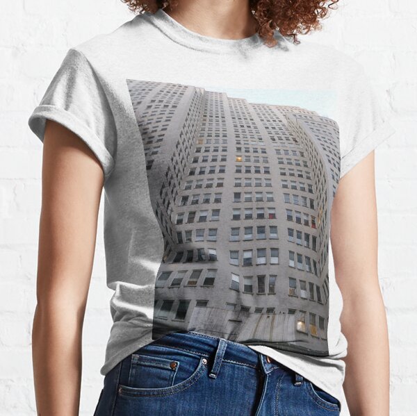 Condominium, New York, Manhattan, Brooklyn, New York City, architecture, street, building, tree, car,   Classic T-Shirt