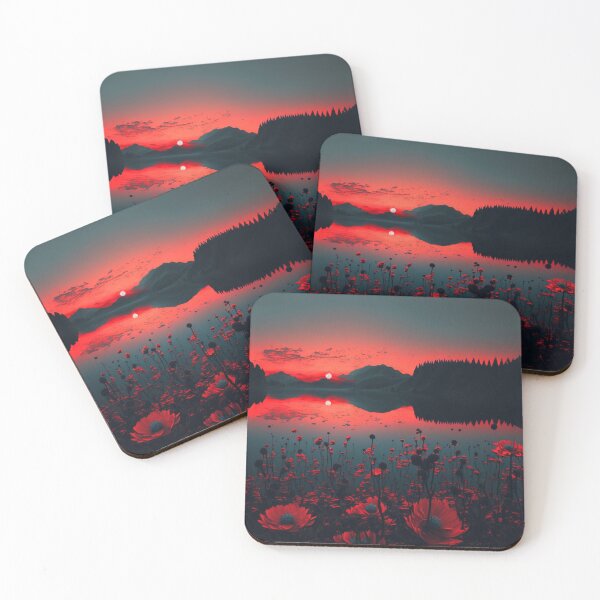 Item preview, Quiet evening, blue and red designed and sold by silent-violin.