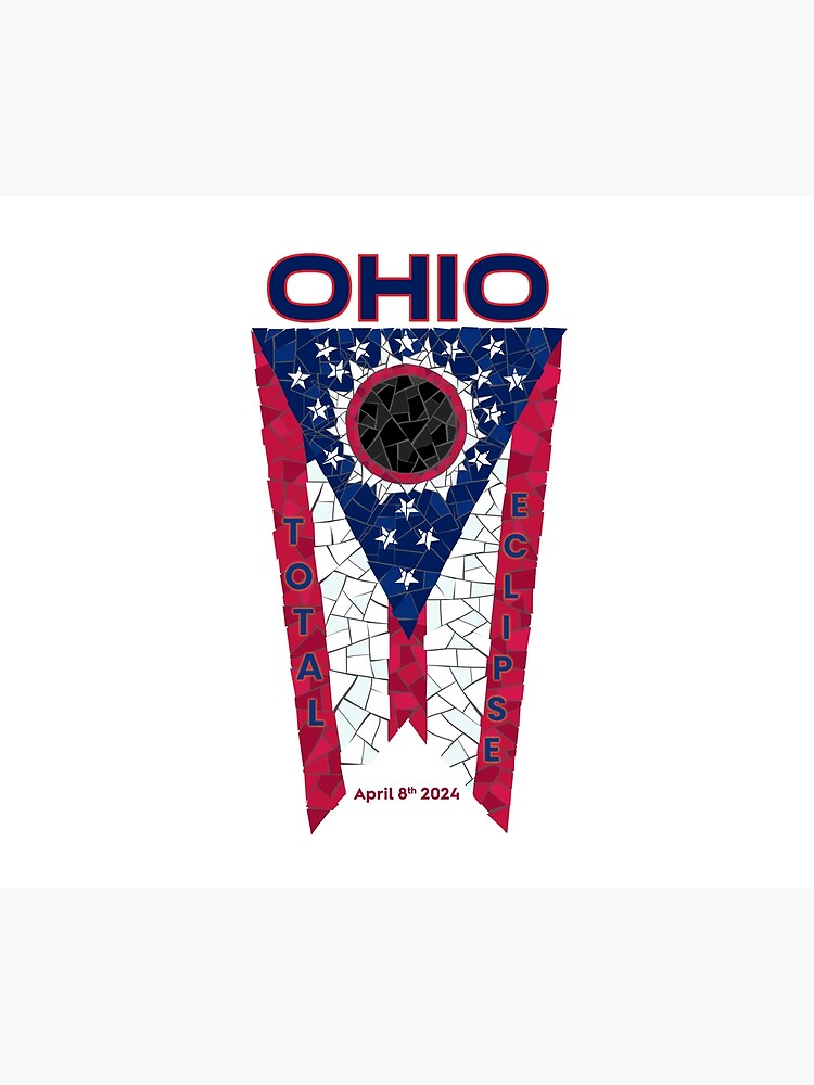 Thumbnail 5 of 5, Shower Curtain, Ohio 2024 Total Eclipse designed and sold by Eclipse2024.