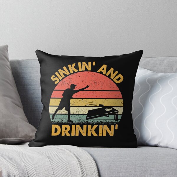 Item preview, Sinkin' and Drinkin' - Funny Cornhole Playing Beer Drinking designed and sold by jingdomdesgine.