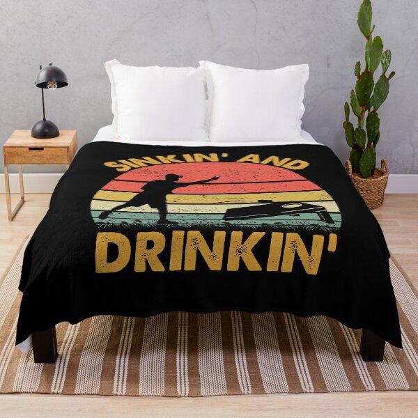 Item preview, Sinkin' and Drinkin' - Funny Cornhole Playing Beer Drinking designed and sold by jingdomdesgine.