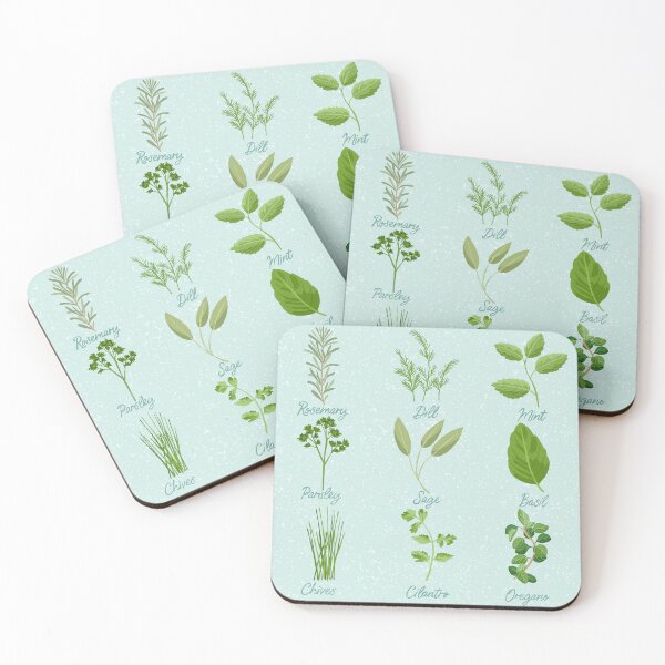 Item preview, Herbs on a blue background designed and sold by Cheekyleopard.