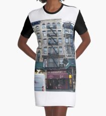 Apartment, Architecture, New York, Manhattan, Brooklyn, New York City, architecture, street, building, tree, car,   Graphic T-Shirt Dress