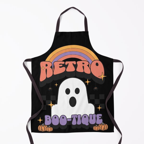 Aperçu de l'œuvre Retro Boo-tique - T-shirt fantôme d'Halloween Groovy créée et vendue par WildWoodWaver.