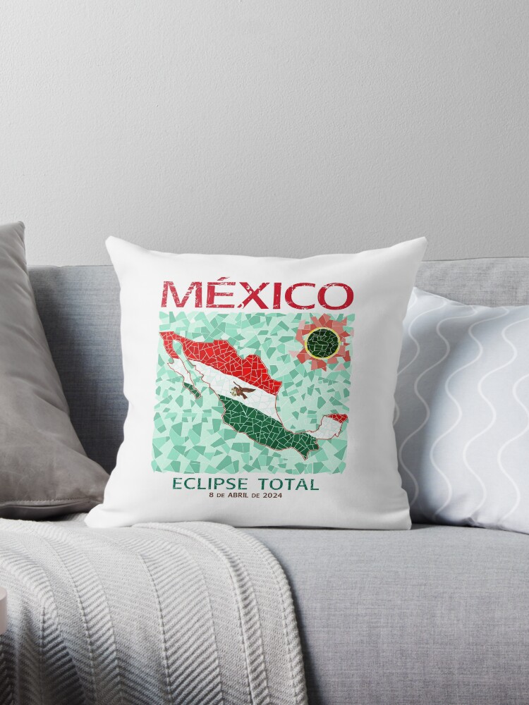 Thumbnail 1 of 3, Throw Pillow, Mexico 2024 Total Eclipse designed and sold by Eclipse2024.