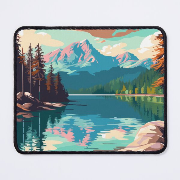 Item preview, A Pop Art Travel Print of Lake Eibsee - Germany designed and sold by StudioRedKoala.