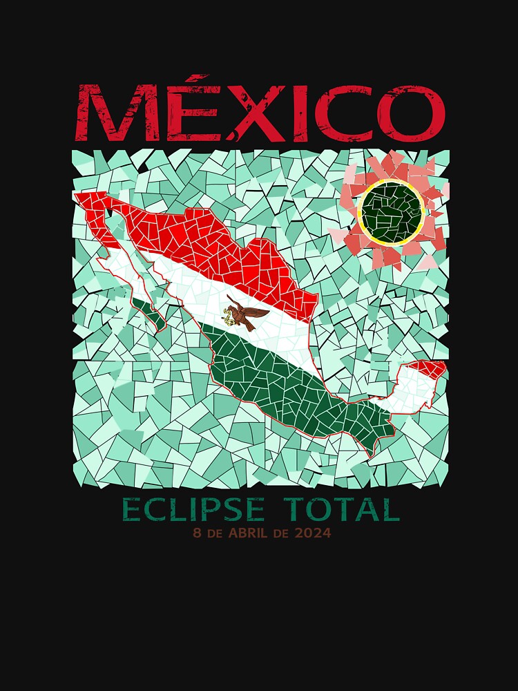 Thumbnail 7 of 7, Active T-Shirt, Mexico 2024 Total Eclipse designed and sold by Eclipse2024.