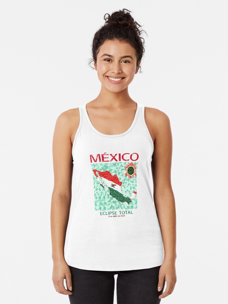 Thumbnail 1 of 3, Racerback Tank Top, Mexico 2024 Total Eclipse designed and sold by Eclipse2024.
