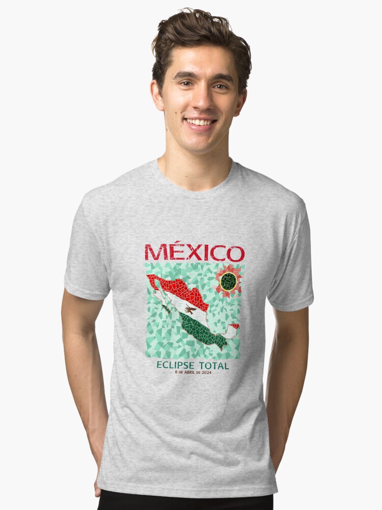 Thumbnail 1 of 7, Tri-blend T-Shirt, Mexico 2024 Total Eclipse designed and sold by Eclipse2024.