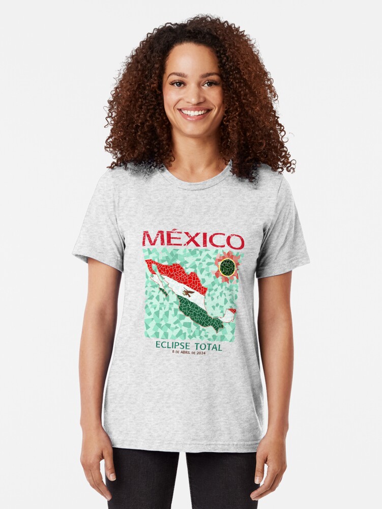 Thumbnail 2 of 7, Tri-blend T-Shirt, Mexico 2024 Total Eclipse designed and sold by Eclipse2024.