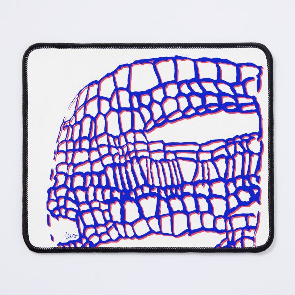 Item preview, Abstract cutout mask (blue red white background) designed and sold by MentaLee.