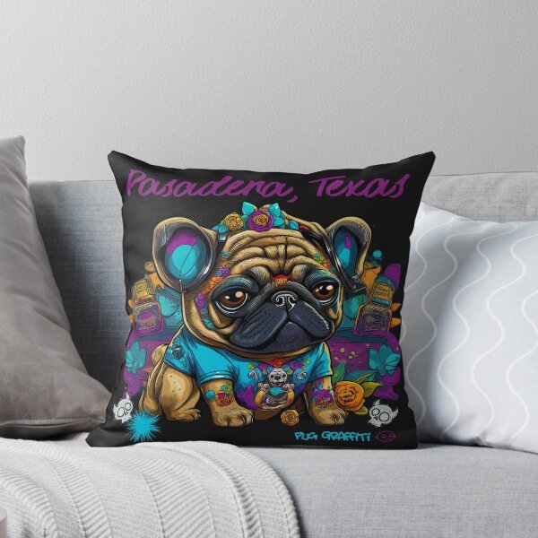 Item preview, Pug Skull Candy PASADENA TEXAS designed and sold by RedBluffTraders.