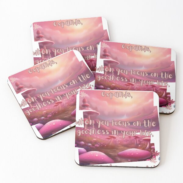 Item preview, Magic Mushroom Inspirational Manifestaion Quote Kawaii Pink Mushroom Fantasy Lake designed and sold by Necrotic Ice.