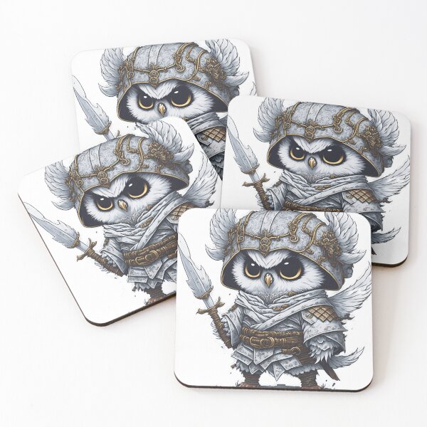 Item preview, Owl Dressed In Samurai Gear designed and sold by ArtsyWishesShop.