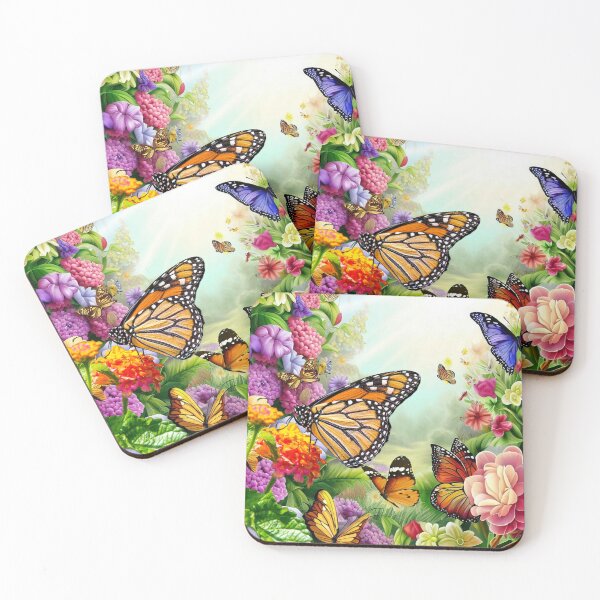 Item preview, Butterflies in a Blooming Garden designed and sold by The Digital Compass.