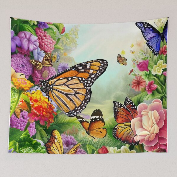 Item preview, Butterflies in a Blooming Garden designed and sold by The Digital Compass.