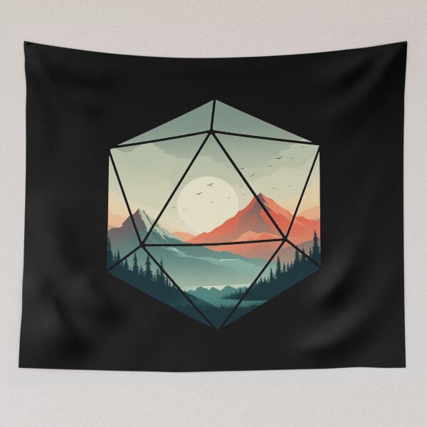 Item preview, D20 Dice Art Fantasy Gaming Cool Realistic D20 dice designed and sold by jingdomdesgine.