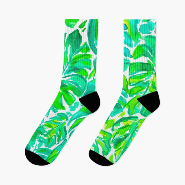 Item preview, Tropical Blue and Green Monstera Pattern designed and sold by KatrinMcgooganArt.