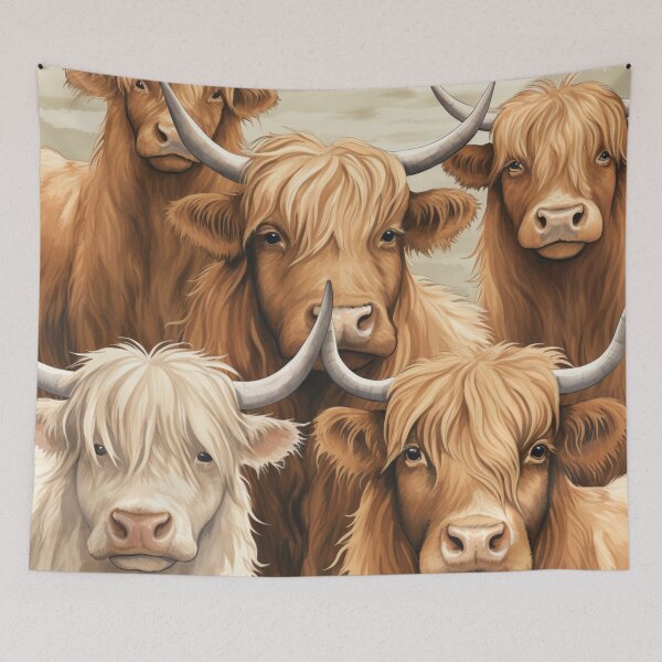 Item preview, Highland Cow Hang Out designed and sold by GROOVYJOURNEY.