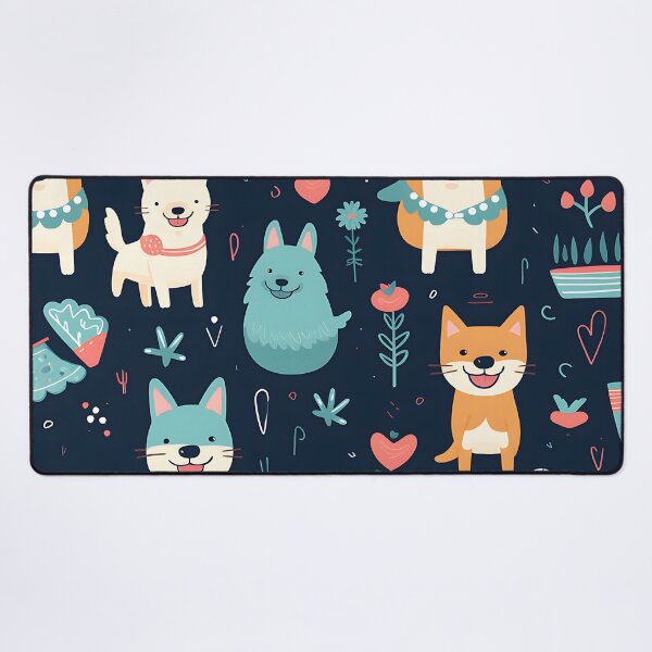 Item preview, Cute Puppies in Colorful Digital Art Pattern designed and sold by Digi-Artsy.
