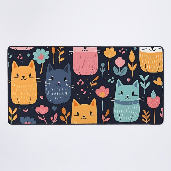 Item preview, Cute Kittens in Colorful Digital Art Pattern designed and sold by Digi-Artsy.