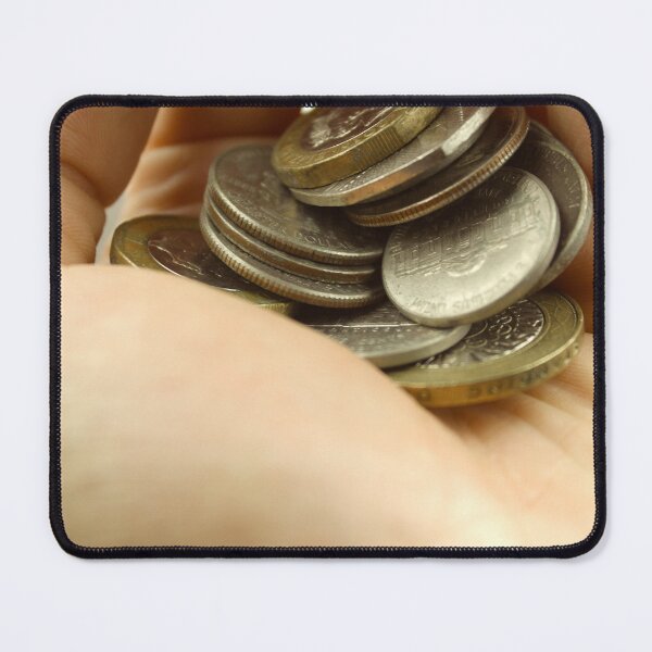 Item preview, Person holding several coins in palm of hand designed and sold by EwanP123.