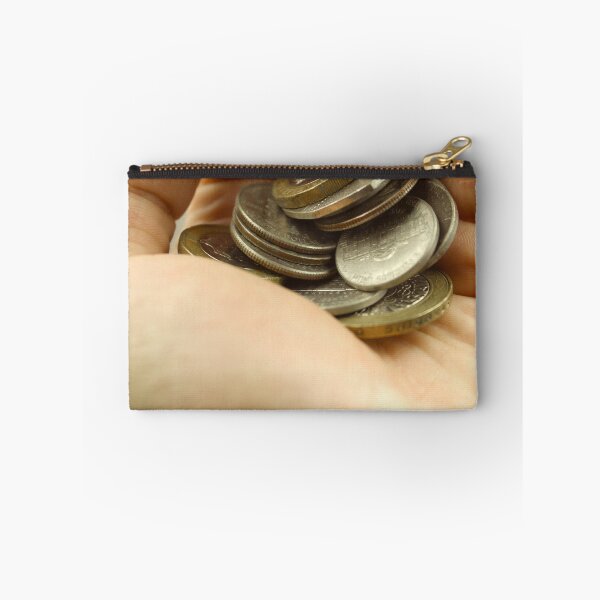 Item preview, Person holding several coins in palm of hand designed and sold by EwanP123.