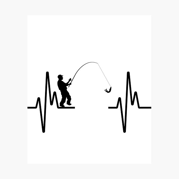 Item preview, Fishing heartbeat Essential T-Shirt designed and sold by ikiim-boutique ⭐⭐⭐⭐⭐.