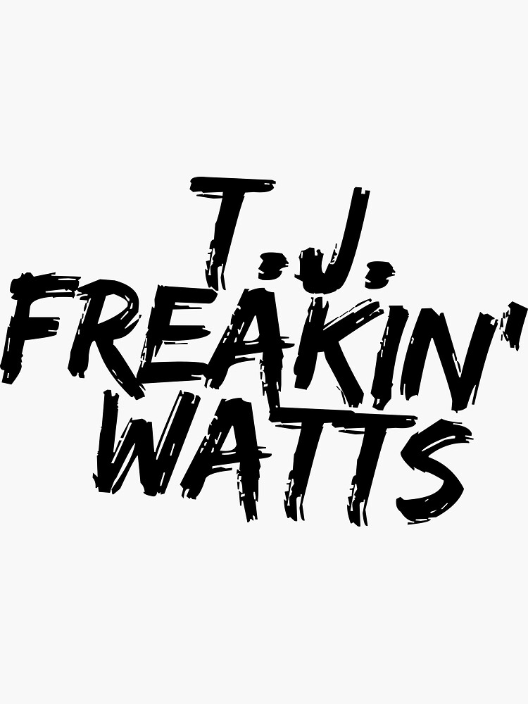 T.J. Freakin' Watts, Pittsburgh Steelers Sticker for Sale by  RiffRaffGraffix
