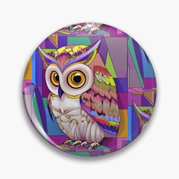 Item preview, Cool Owl Bird in Cubism Style Art designed and sold by Nature's Fancy.