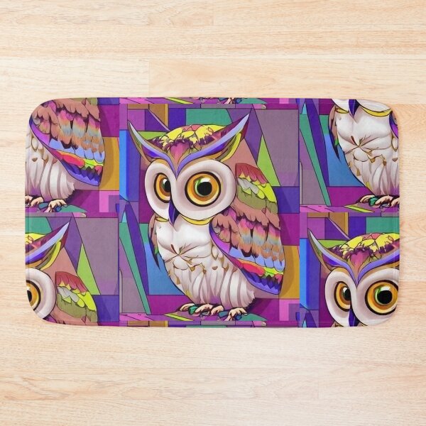 Item preview, Cool Owl Bird in Cubism Style Art designed and sold by Nature's Fancy.