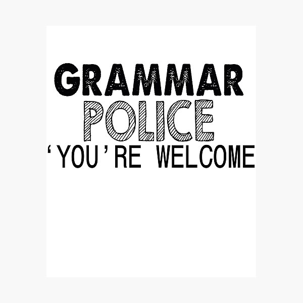 Artikelvorschau, Grammatikpolizei: Syntax und Sätze im Einklang halten entworfen und verkauft von BarrelLive.