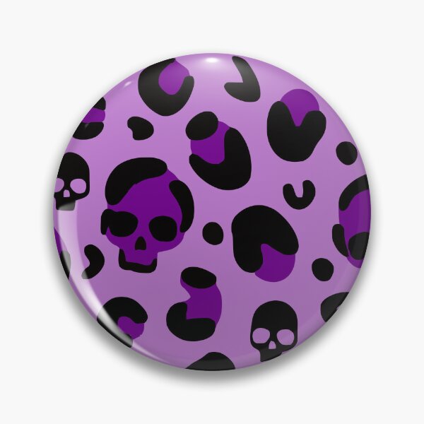 Item preview, creepy halloween leopard skull purple  designed and sold by Gossip Rag.