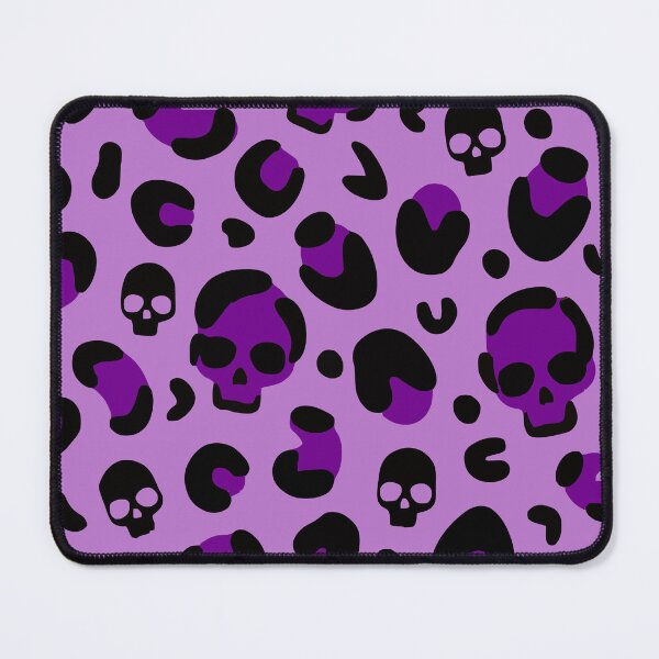 Item preview, creepy halloween leopard skull purple designed and sold by Gossip Rag.