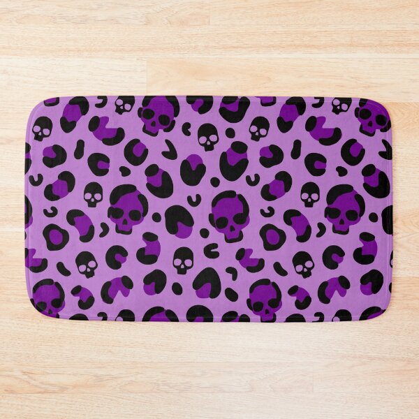 Item preview, creepy halloween leopard skull purple  designed and sold by Gossip Rag.